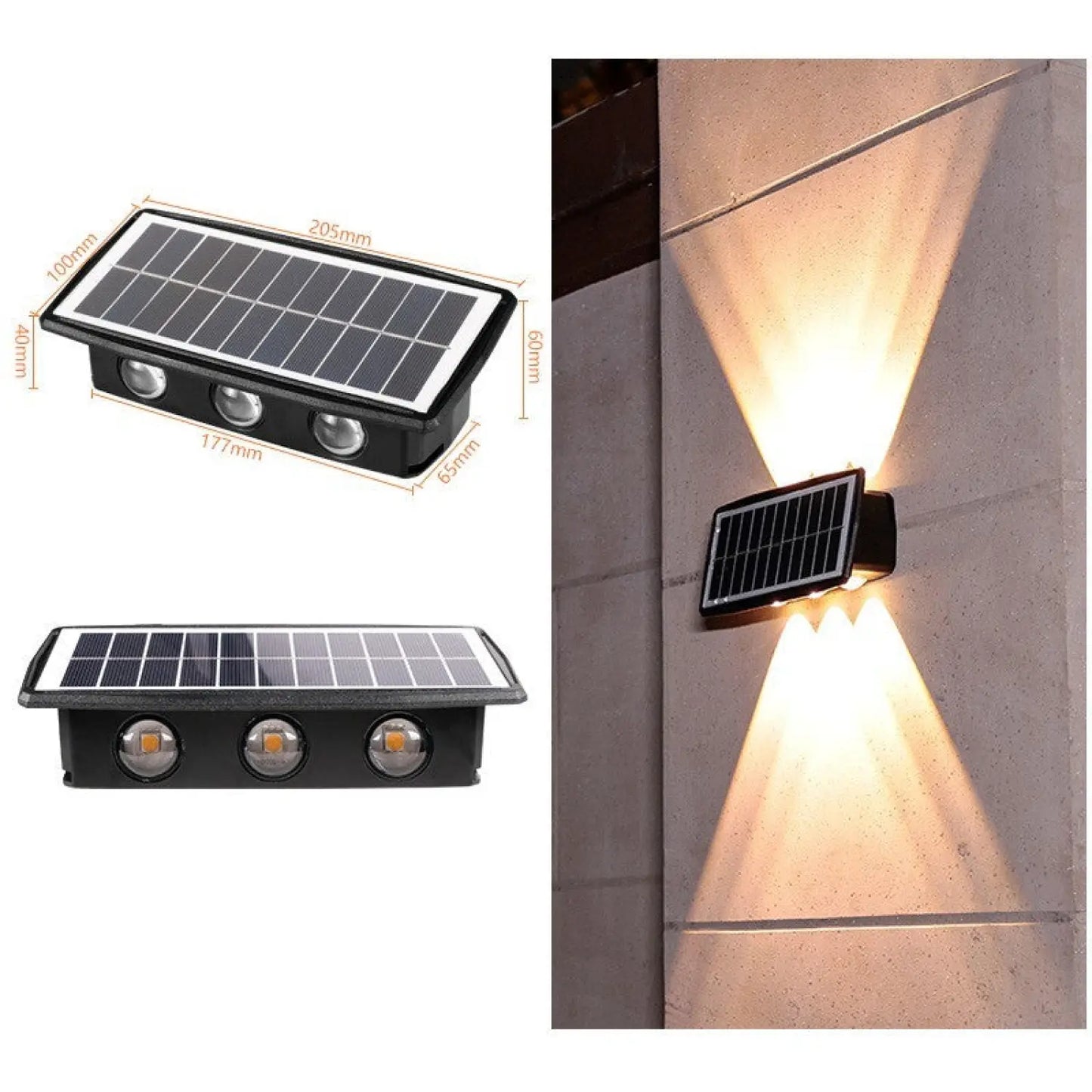 Modern Outdoor Solar Wall Lights with Waterproof Design - Solar Light