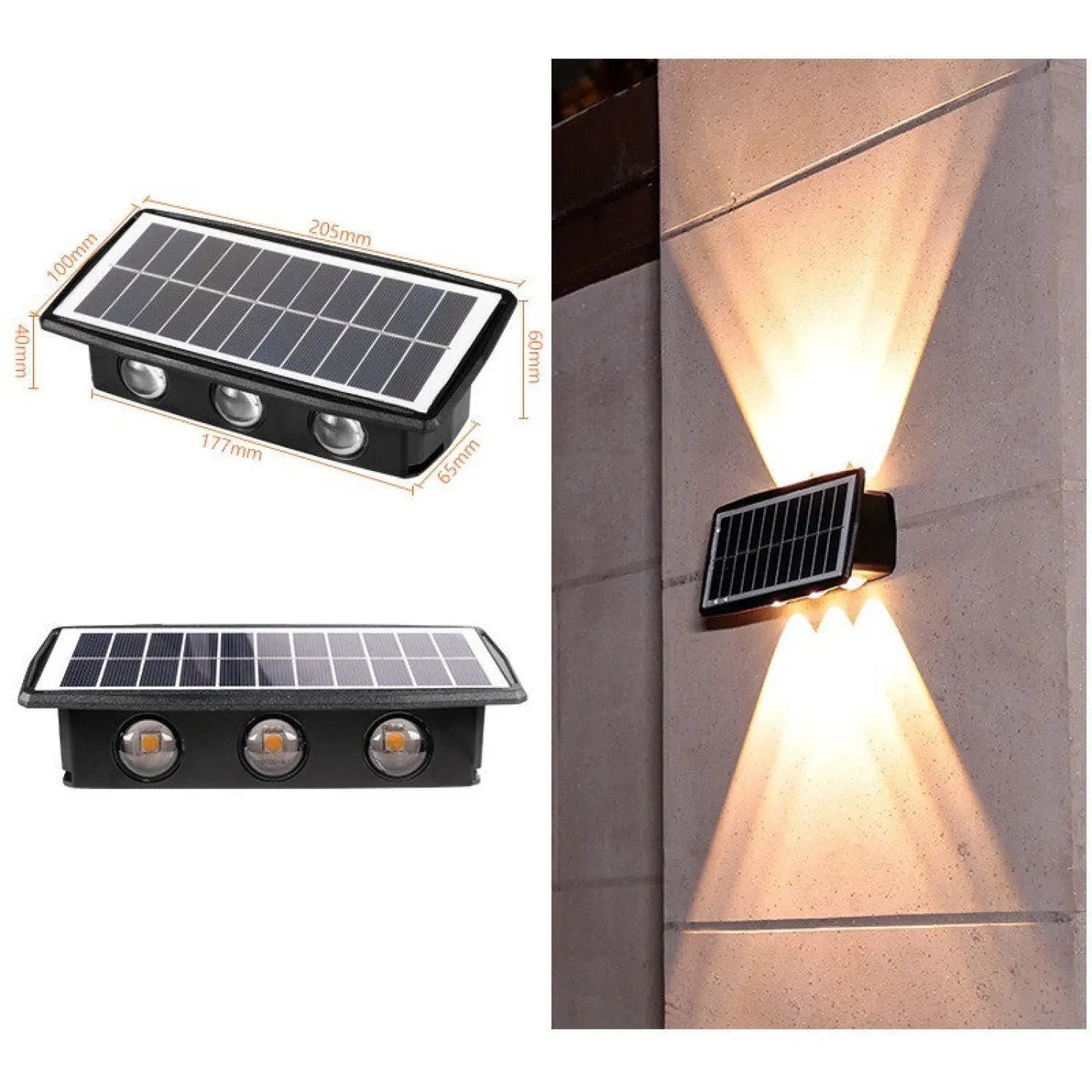 Modern Outdoor Solar Wall Lights with Waterproof Design - Solar Light