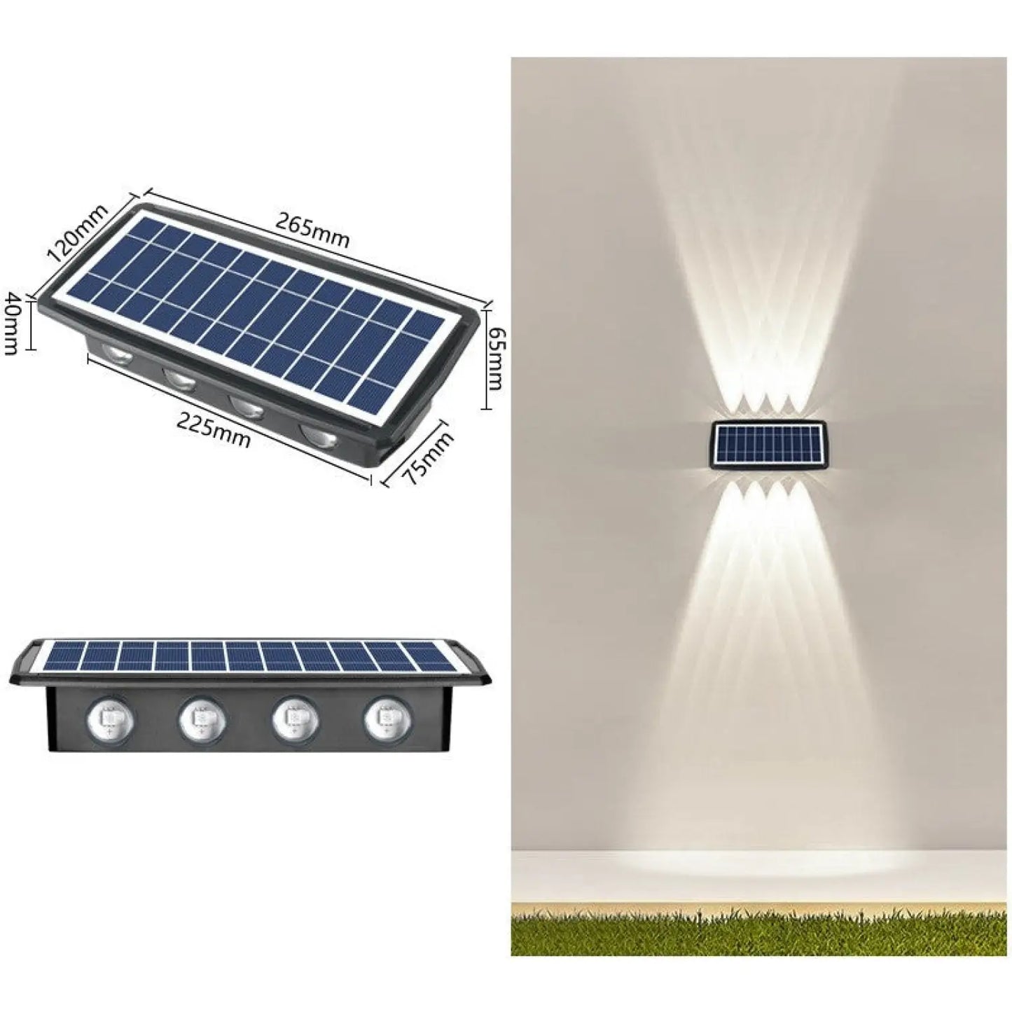 Modern Outdoor Solar Wall Lights with Waterproof Design - Solar Light