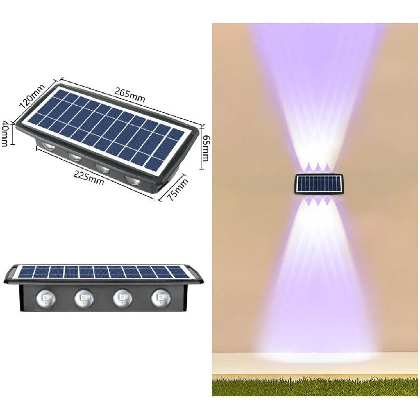 Modern Outdoor Solar Wall Lights with Waterproof Design - Solar Light