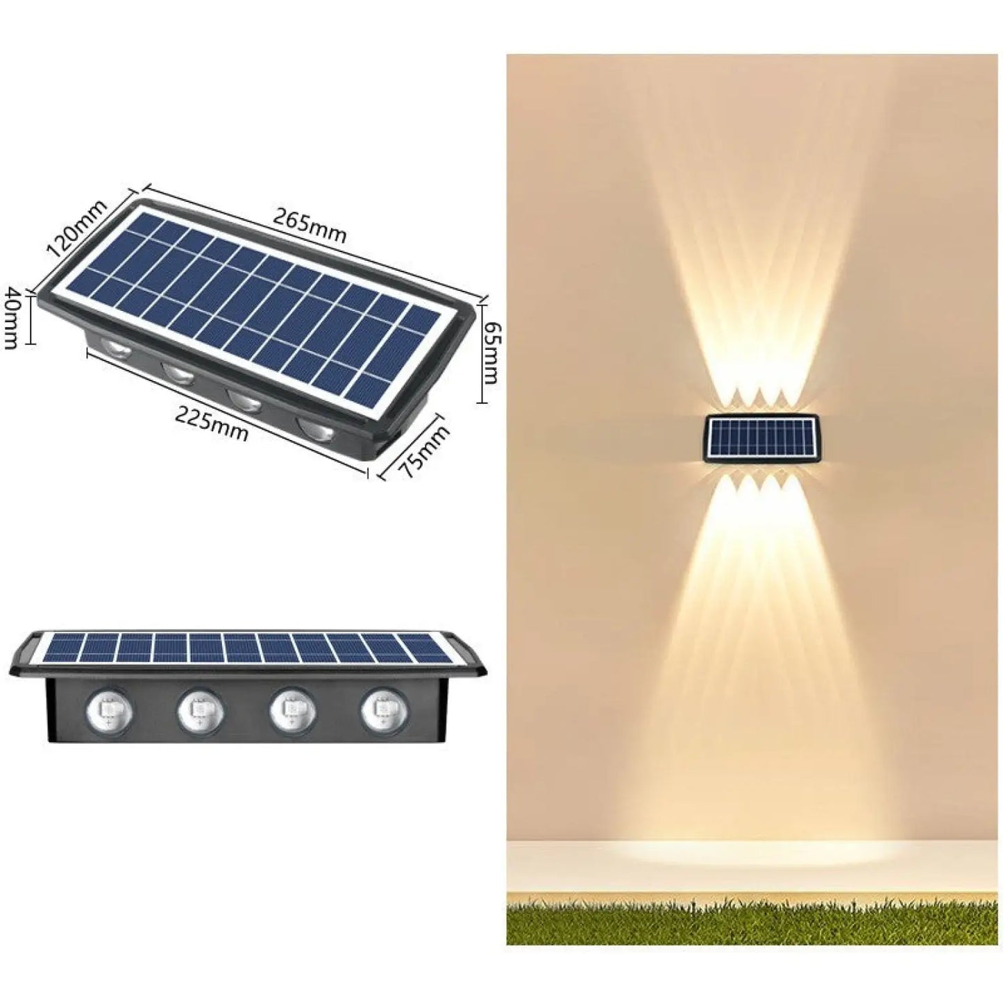 Modern Outdoor Solar Wall Lights with Waterproof Design - Solar Light