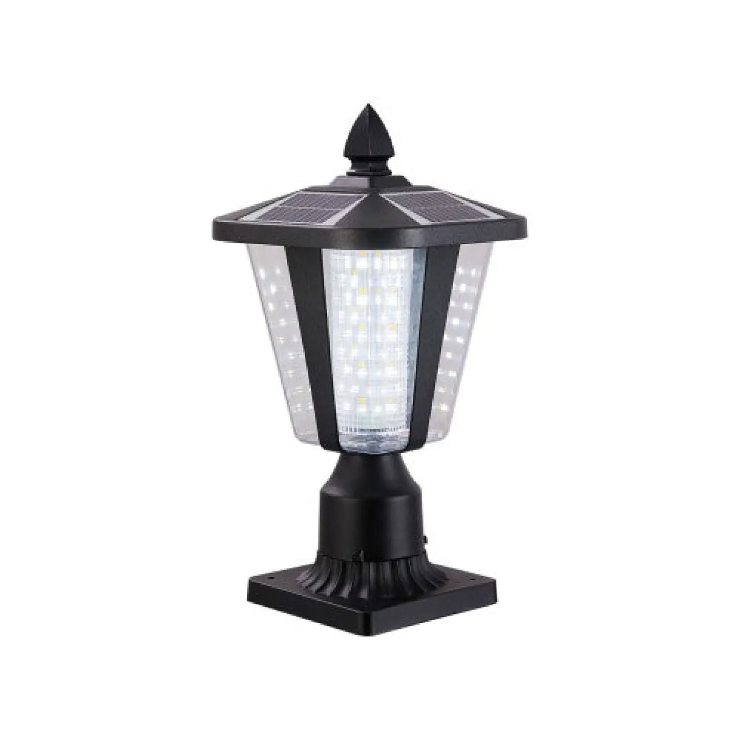 Modern Solar LED Lights with Adjustable Brightness for Pillars - Black - 12V Hanging Light