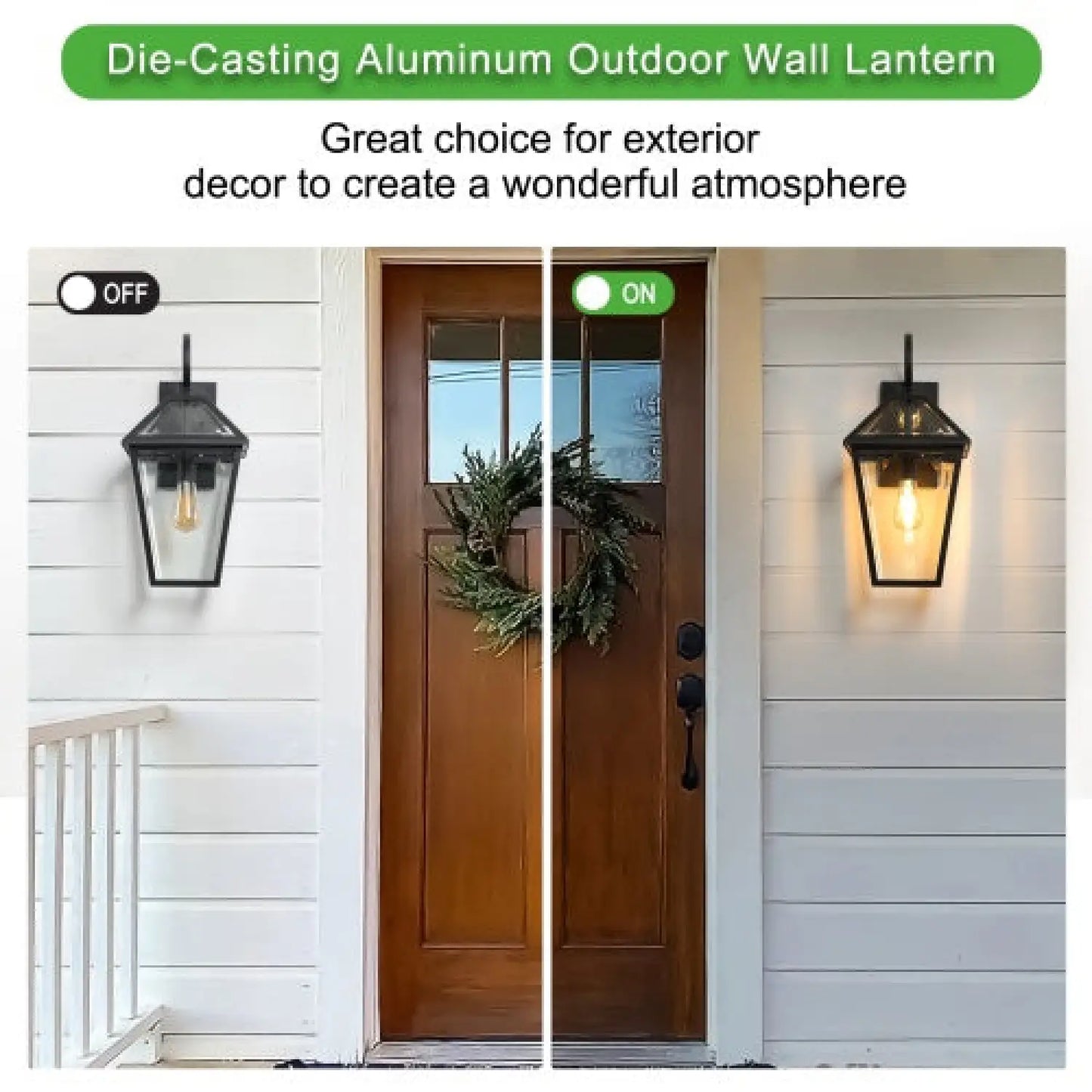 Modern Wall Lights - Outdoor Waterproof Wall Lamps (2-Pack) - Black - Wall Mount Fixture