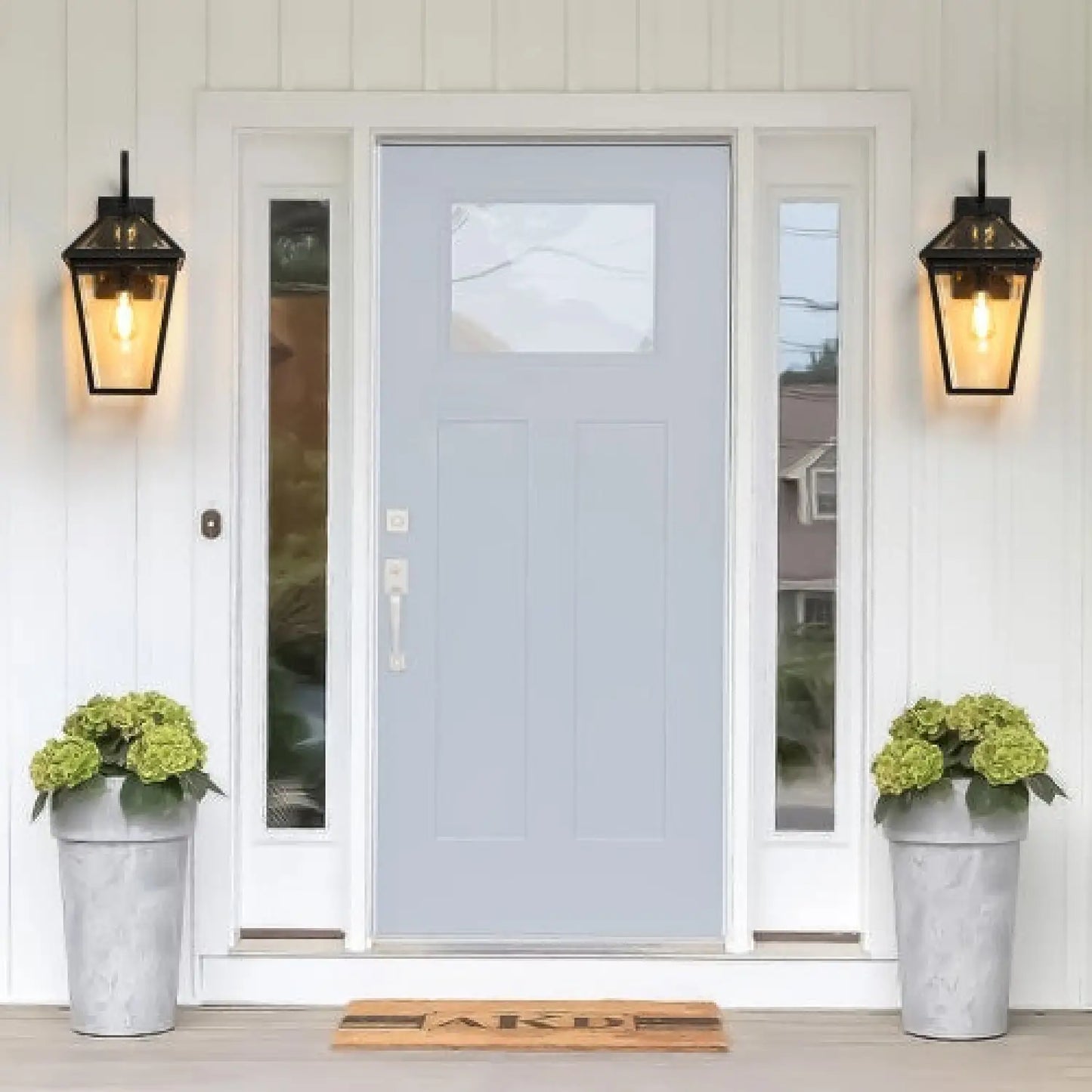 Modern Wall Lights - Outdoor Waterproof Wall Lamps (2-Pack) - Black - Wall Mount Fixture