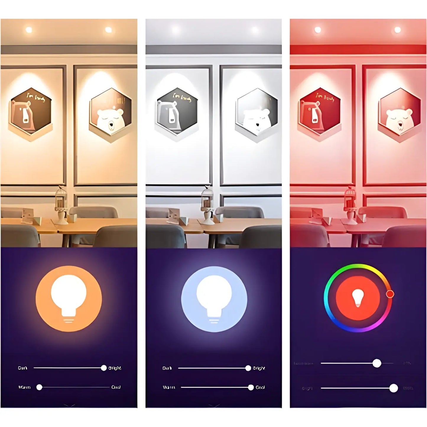 MR16 5W MR16 LED Smart Bulb Works Control with WiFi Tuya Smart Home Alexa and Google Assistant - GU5.3 / 5 Watt / 1