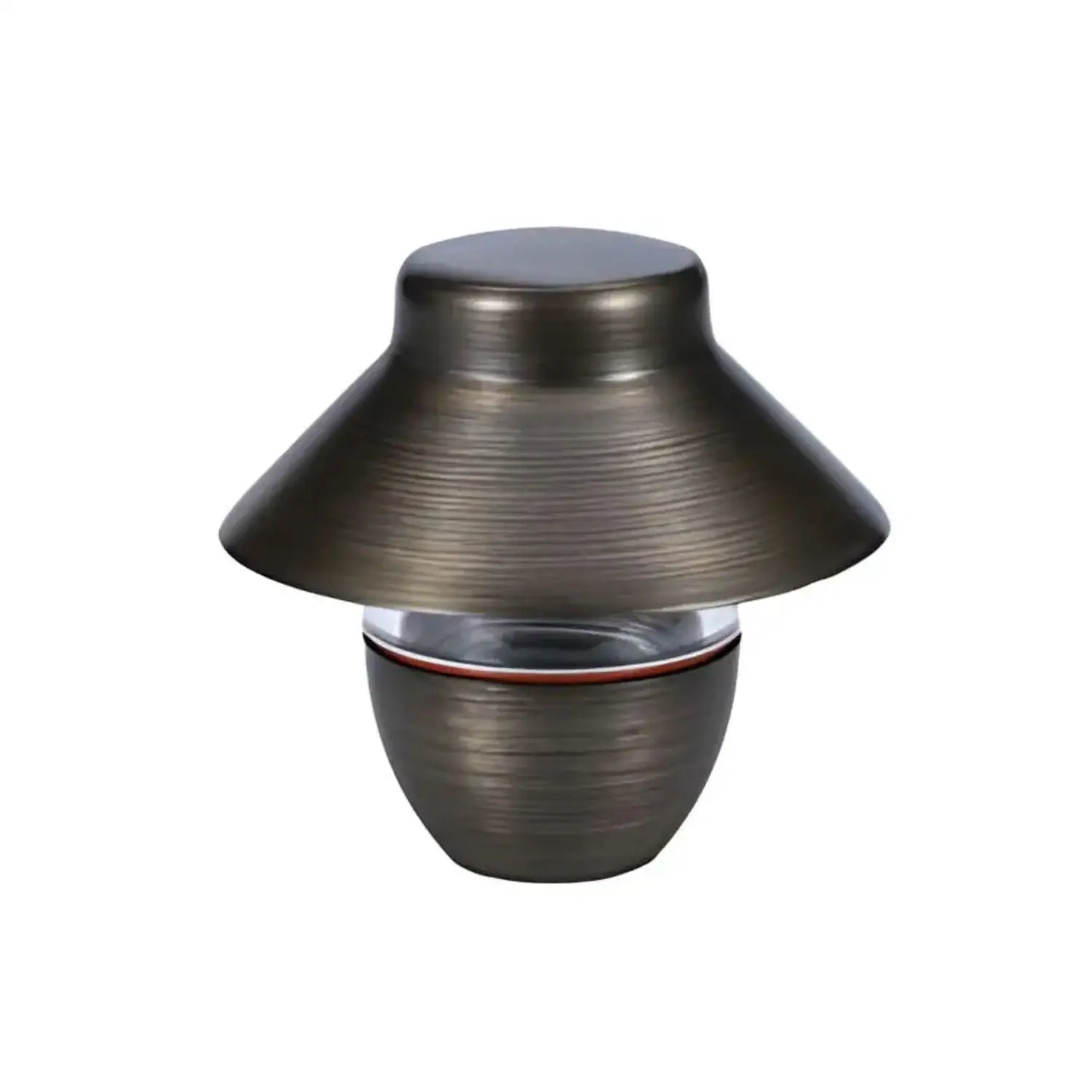 Mushroom Style Path Light Top | Solid Brass Construction | Interchangeable with Threaded Pipe Stems - Enoki Mushroom