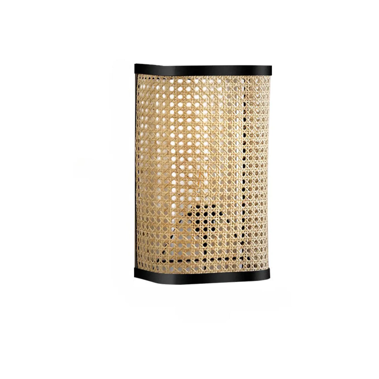 Natural Rattan Wall Lamps for Bedside Aisle & Living Room Lighting - Rattan - 12V Hanging Light