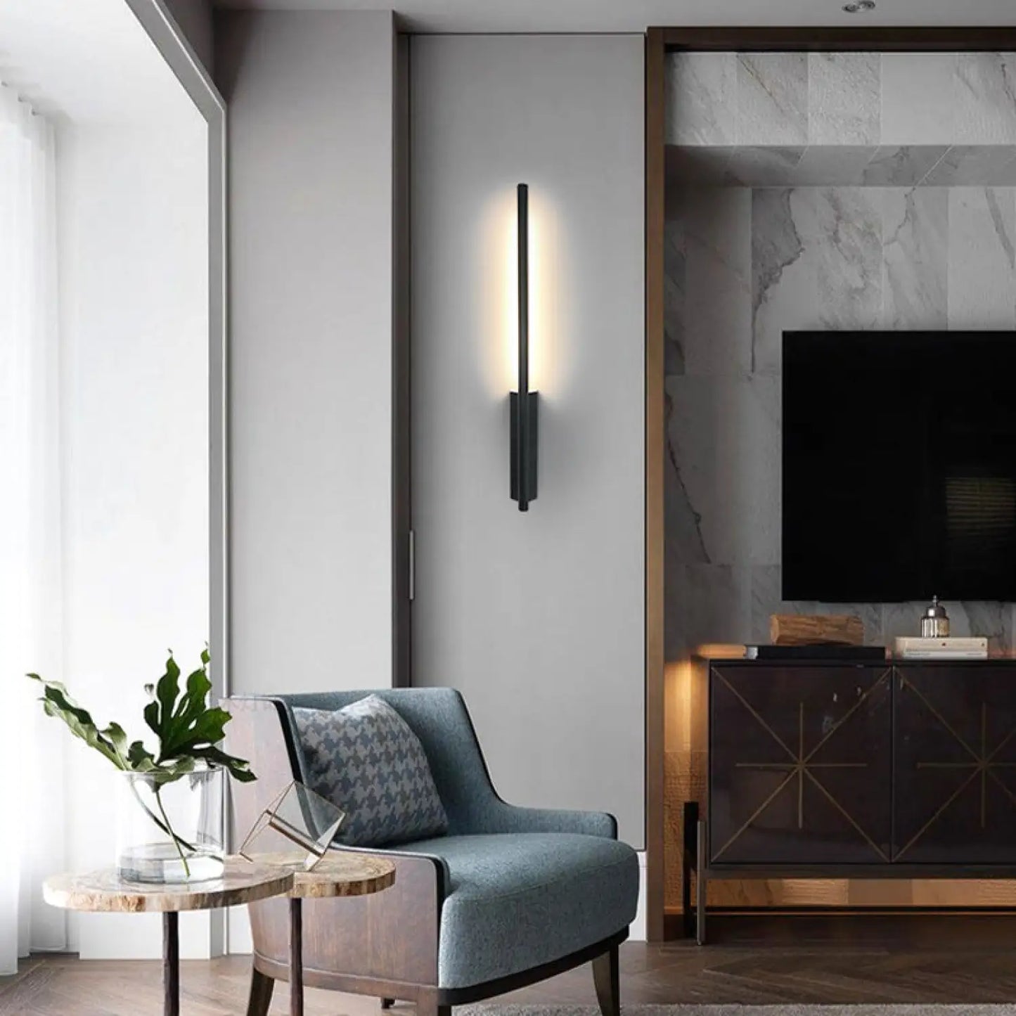 Nordic Style Wall Lamps for Living Room with Elegant Golden Lines - 12V Hanging Light