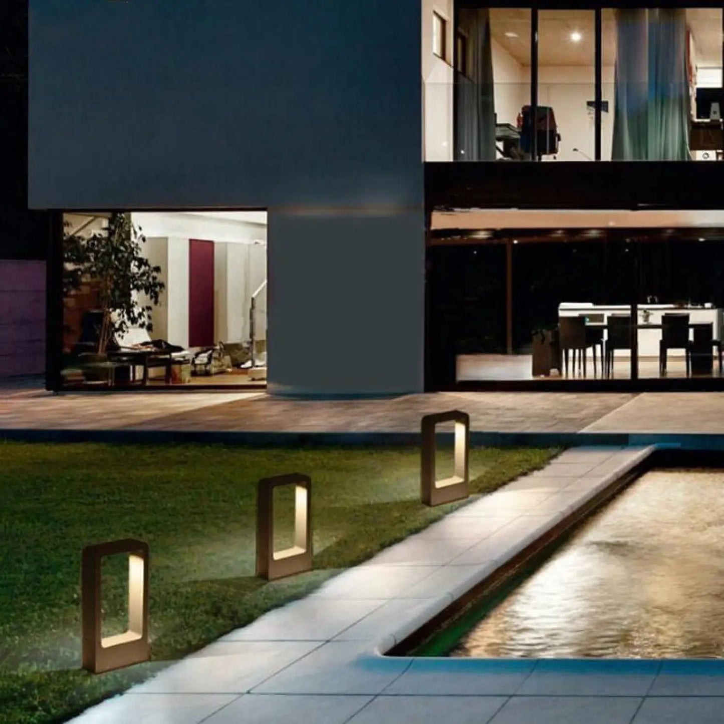 Outdoor Garden Lights with LED & Waterproof for Lawn Villa & Pathway Decor - Sand black - 12V Hanging Light