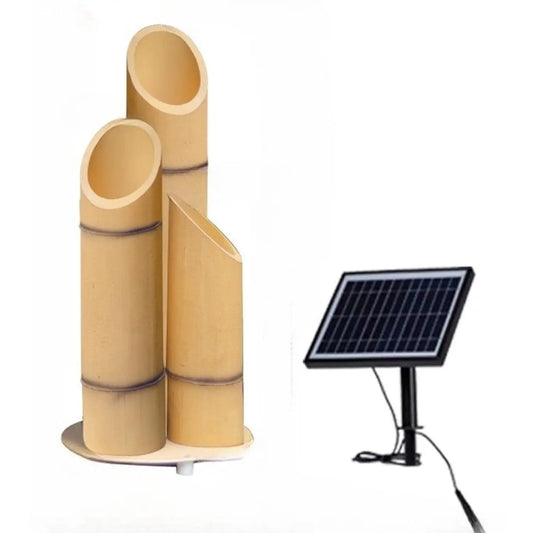Outdoor Lamp for House - Solar Powered Bamboo Light - Solar energy / Set - Solar Light