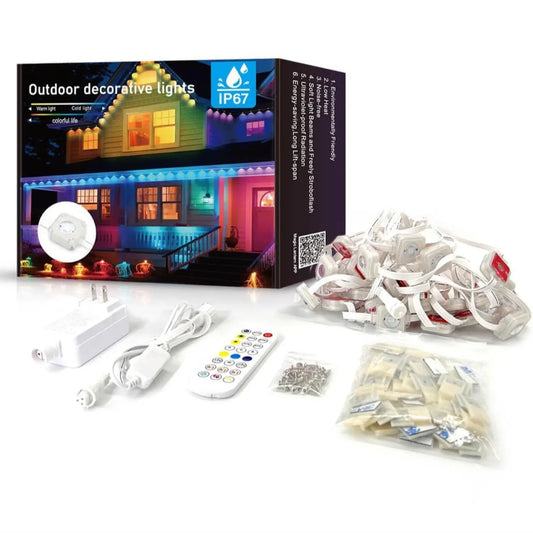 Outdoor LED Light Strip with Bluetooth Control for Eaves and Patios - 12V Hanging Light