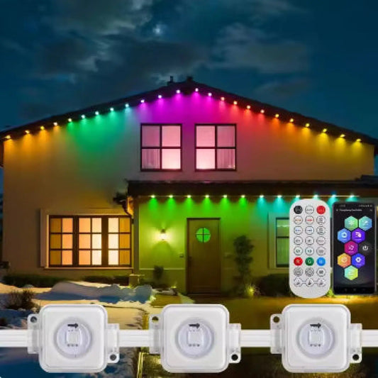 Outdoor LED Strip Light with RGB Effects for Garden and Wall Decor - Strip Light
