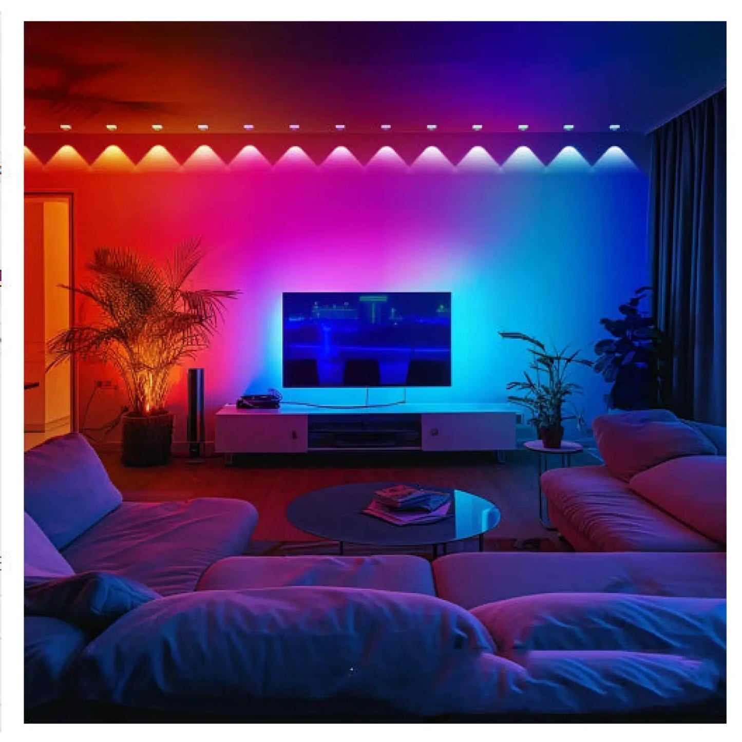 Outdoor LED Strip Light with RGB Effects for Garden and Wall Decor - Strip Light