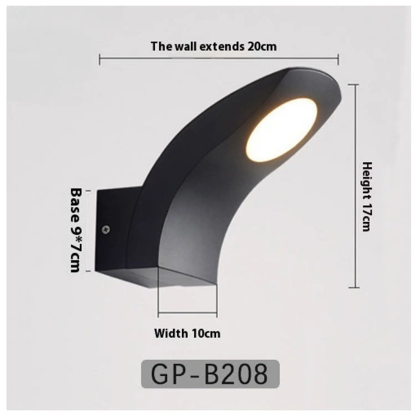 Outdoor Waterproof Led Wall Lamp Simple Terrace - B208 6W / Warm Light - 12V Hanging Light