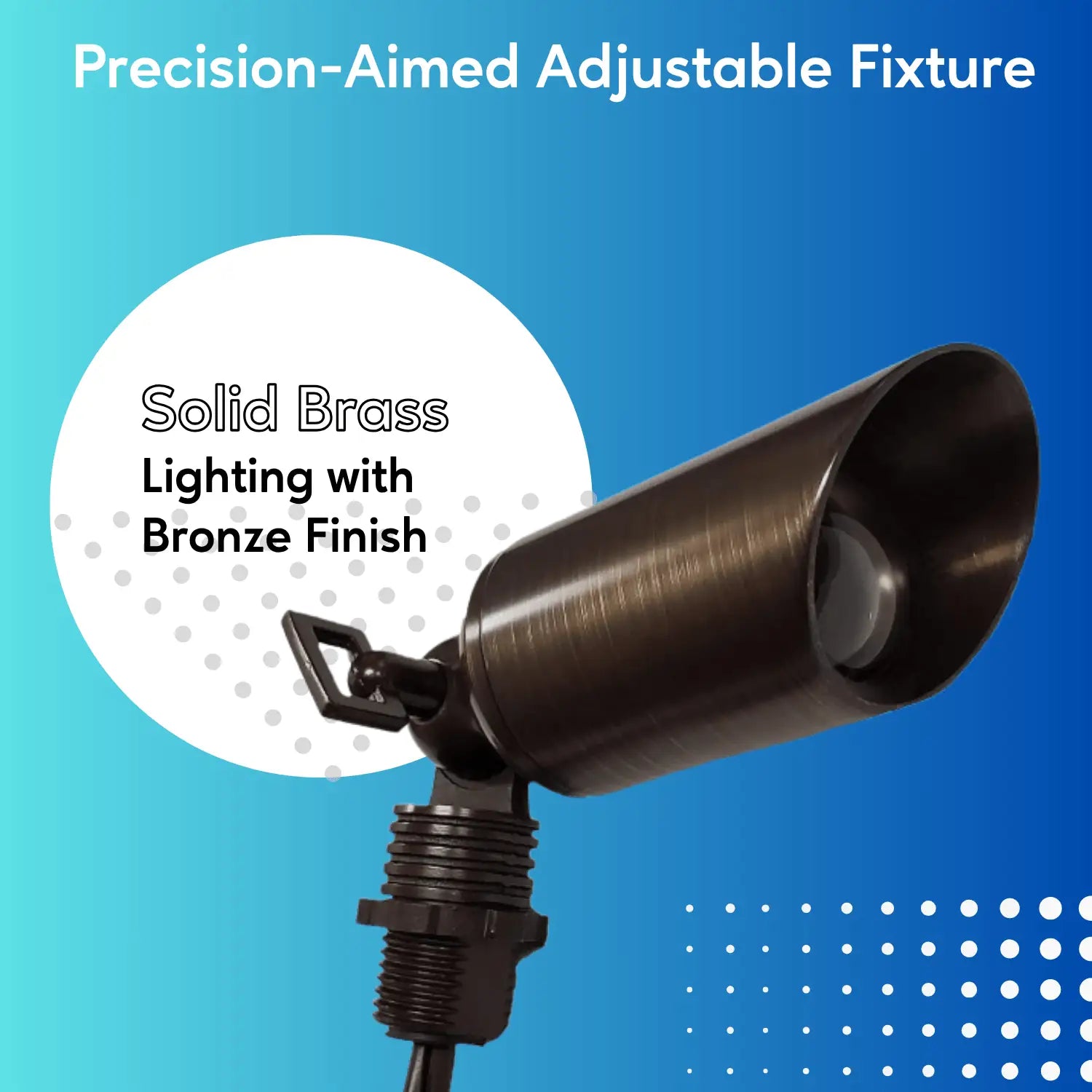 Outdoor Spotlight with Removable Angled Shroud Body - No Bulb - Spot Light