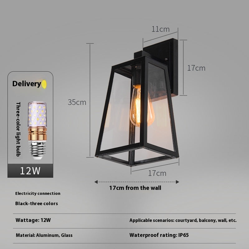 Outdoor Waterproof Wall Lamp Solar Outdoor - 12V Hanging Light