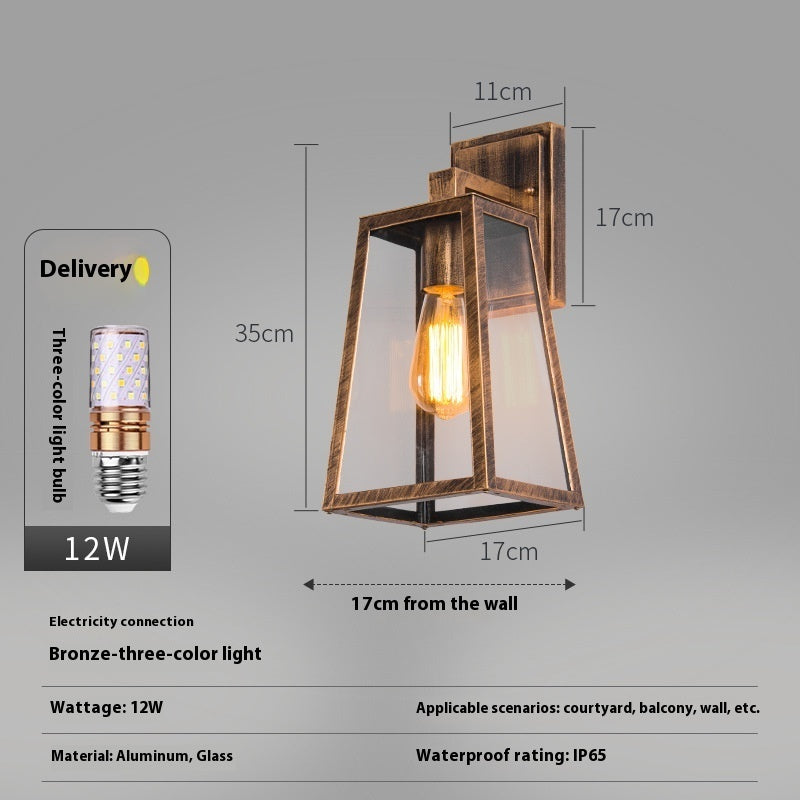 Outdoor Waterproof Wall Lamp Solar Outdoor - 12V Hanging Light