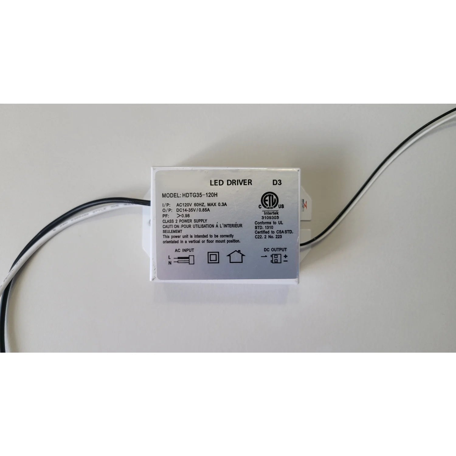 35W LED driver dimmable | Input AC 120V | Output DC 14-35V/0.3A - Ironsmith Lighting