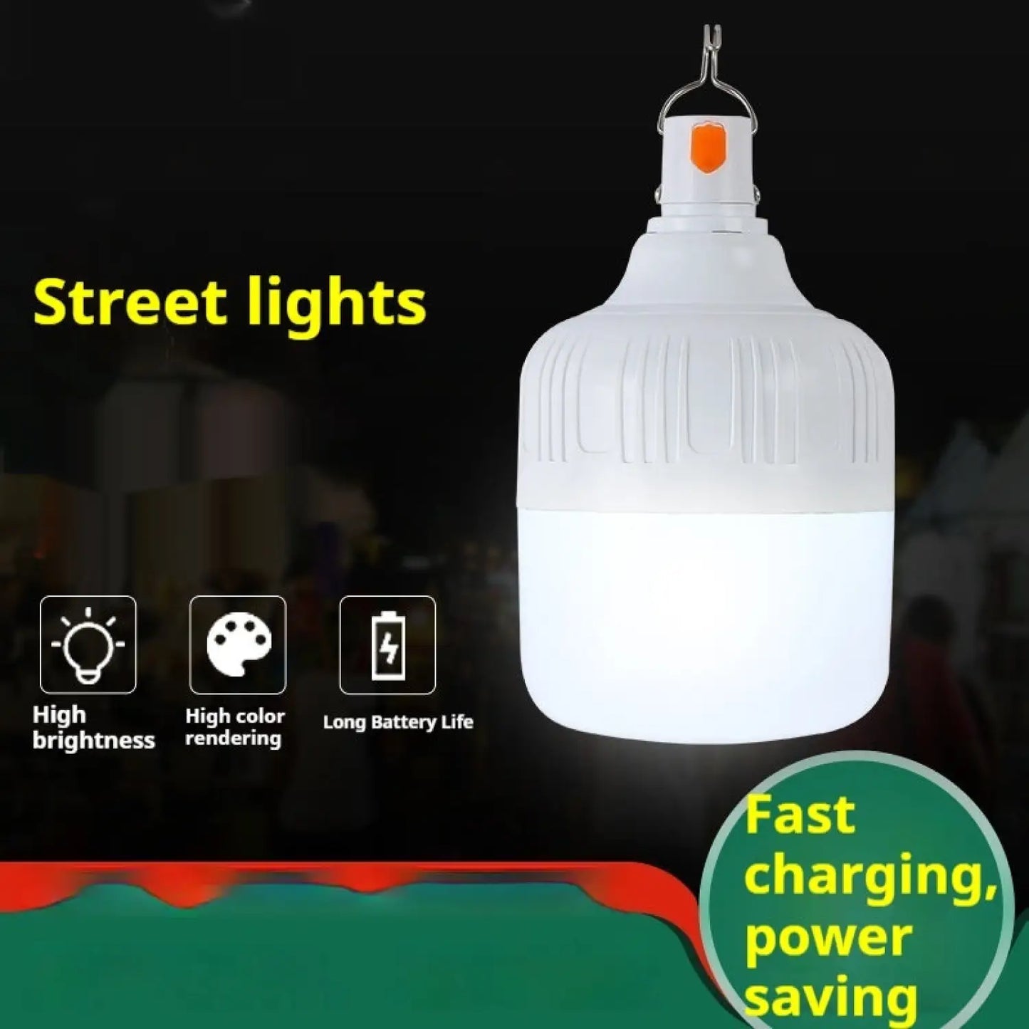 Night Market Stall Rechargeable Light Led Bulb 12V Hanging Light