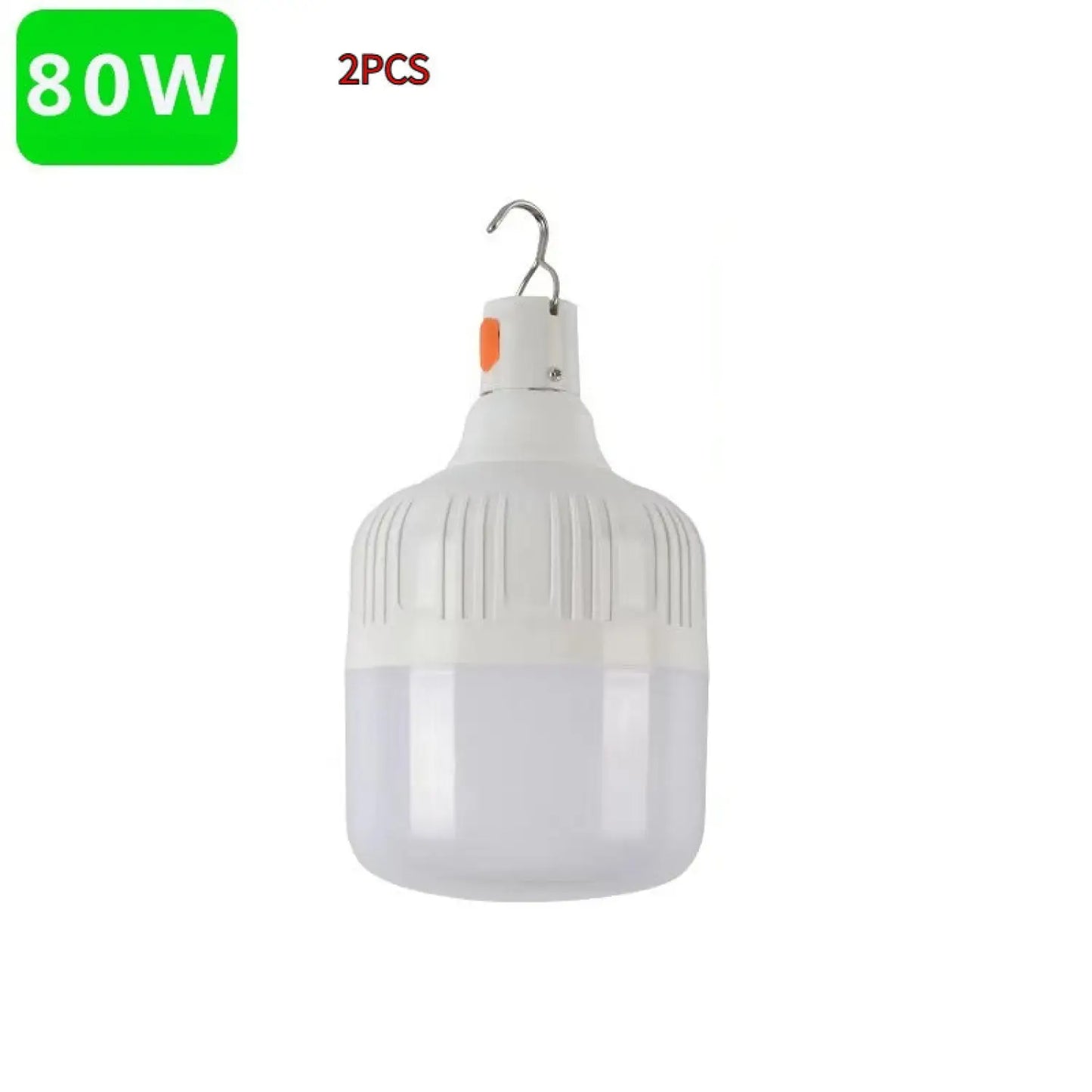 Night Market Stall Rechargeable Light Led Bulb 6500k to 7000k / 80W with Android Cable / 2pcs 12V Hanging Light