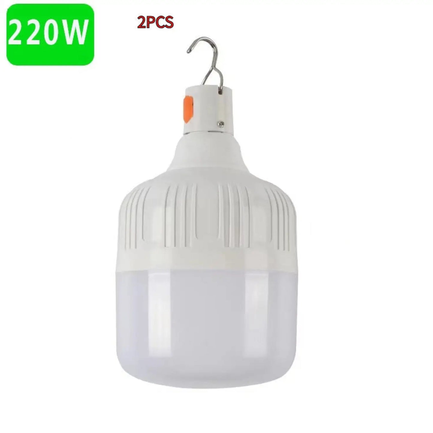 Night Market Stall Rechargeable Light Led Bulb 6500k to 7000k / 220W with Android Cable / 2pcs 12V Hanging Light