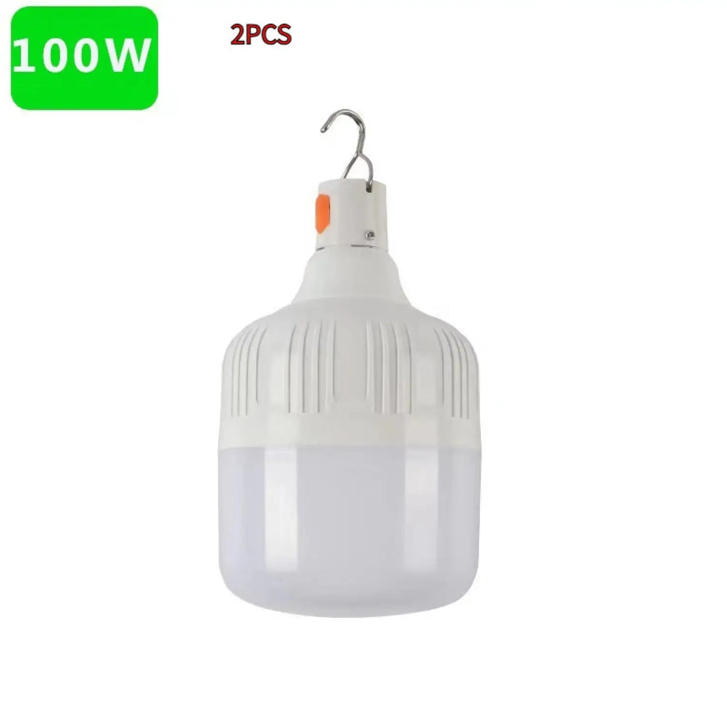 Night Market Stall Rechargeable Light Led Bulb 6500k to 7000k / 100W with Android Cable / 2pcs 12V Hanging Light