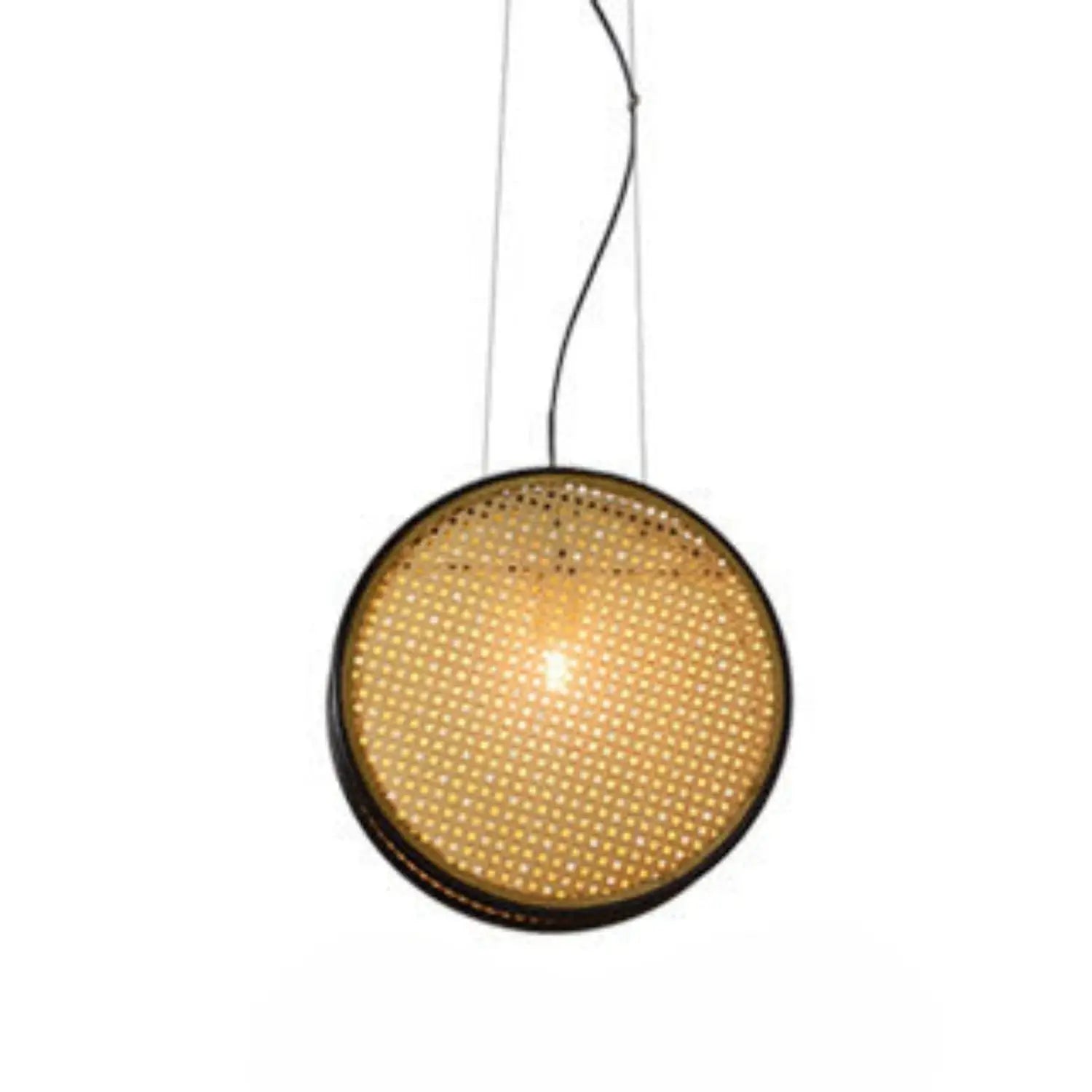 Retro Lamps with Rattan Design – Perfect for Restaurant Ambiance - Black / 30cm - Hanging Light