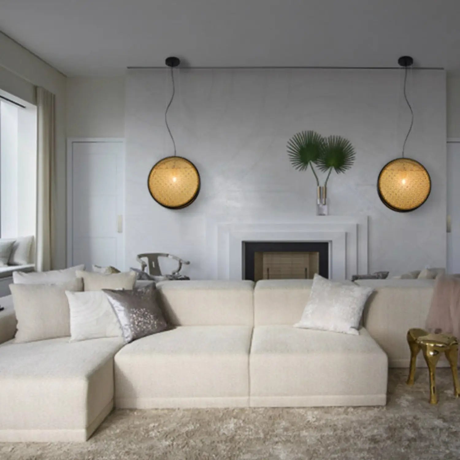 Retro Lamps with Rattan Design – Perfect for Restaurant Ambiance - Hanging Light