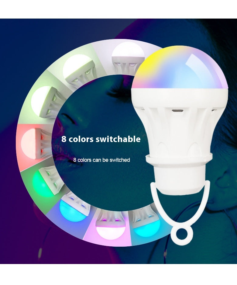 RGB Magic Color 5V Mobile Power Bulb Low Voltage Led - USB Magic Light Bulb - 12V Hanging Light