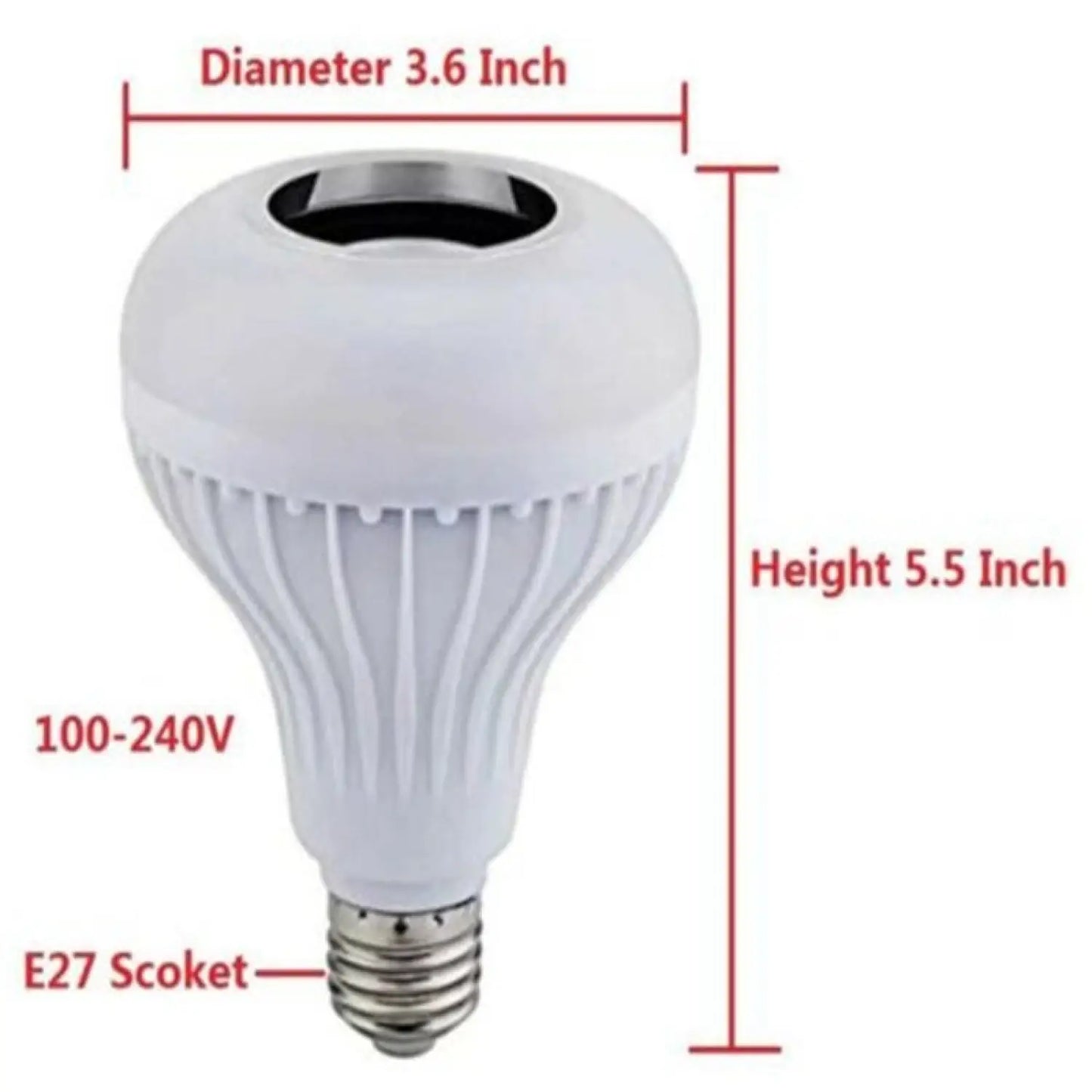 Seven-Color LED Bulb with Remote Control & Wireless Audio - Bulb using remote