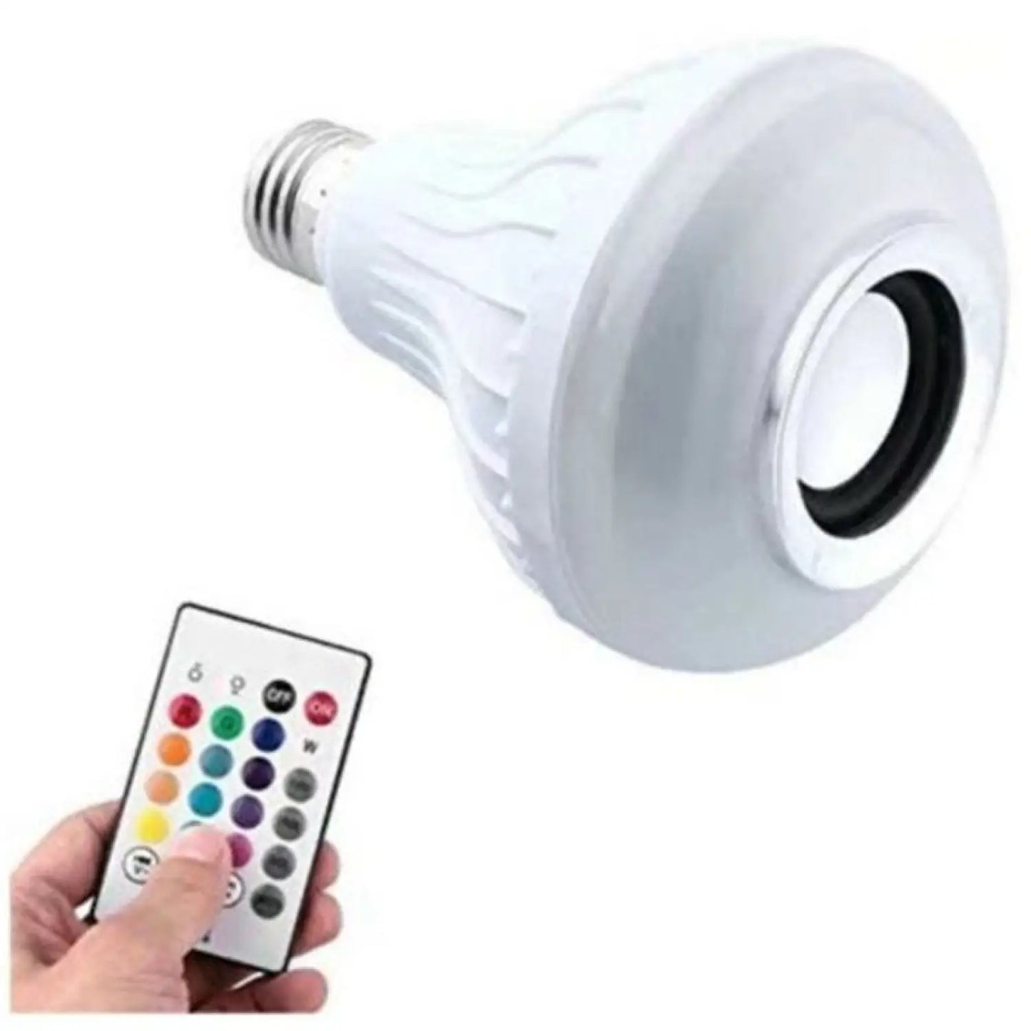 Seven-Color LED Bulb with Remote Control & Wireless Audio - Bulb using remote