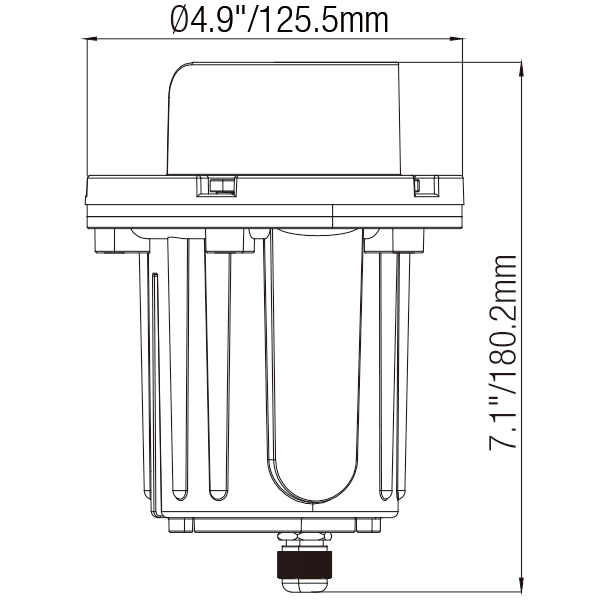 Shrouded Inground Well Lights for MR16 Bulbs with Lead Wire - Well Light
