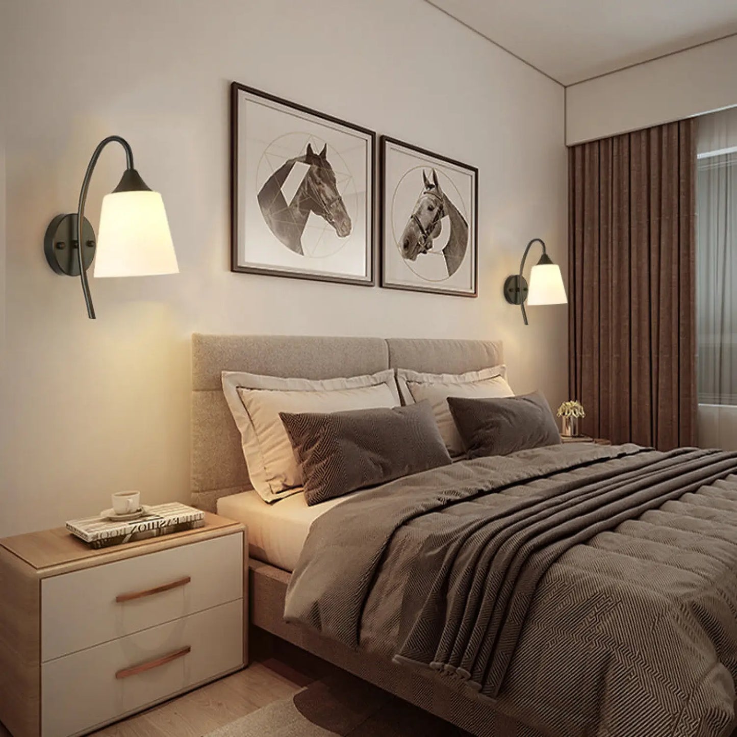Simple Style Wall Lamp for Bedside in Home Interiors - Wall Mount Fixture