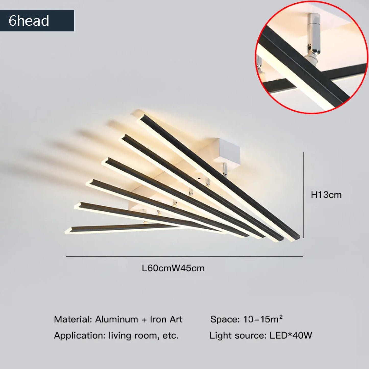 Sleek Modern Ceiling Lights for Living Room with Ambient LED Glow - 12V Hanging Light