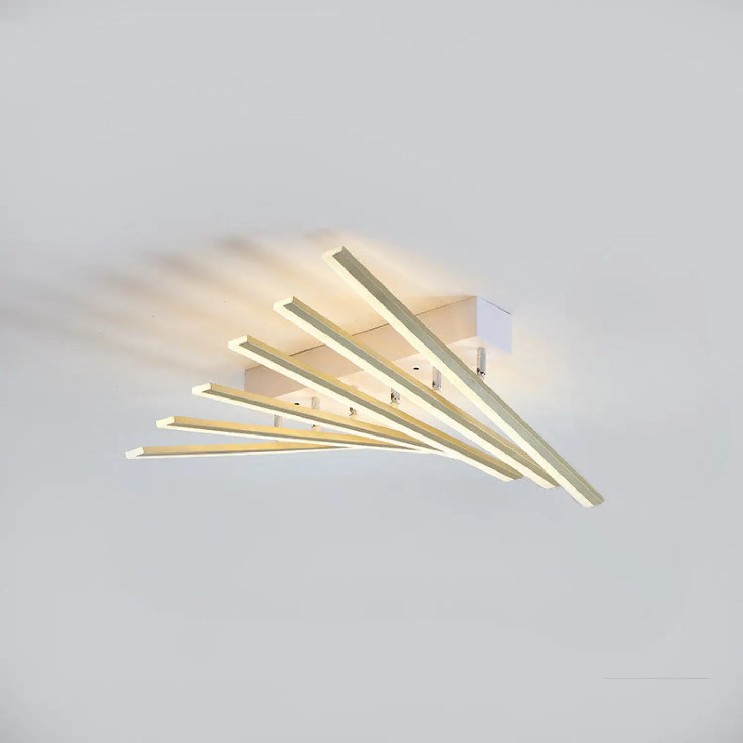 Sleek Modern Ceiling Lights for Living Room with Ambient LED Glow - 6Heads 50CM gold / warm light - 12V Hanging Light