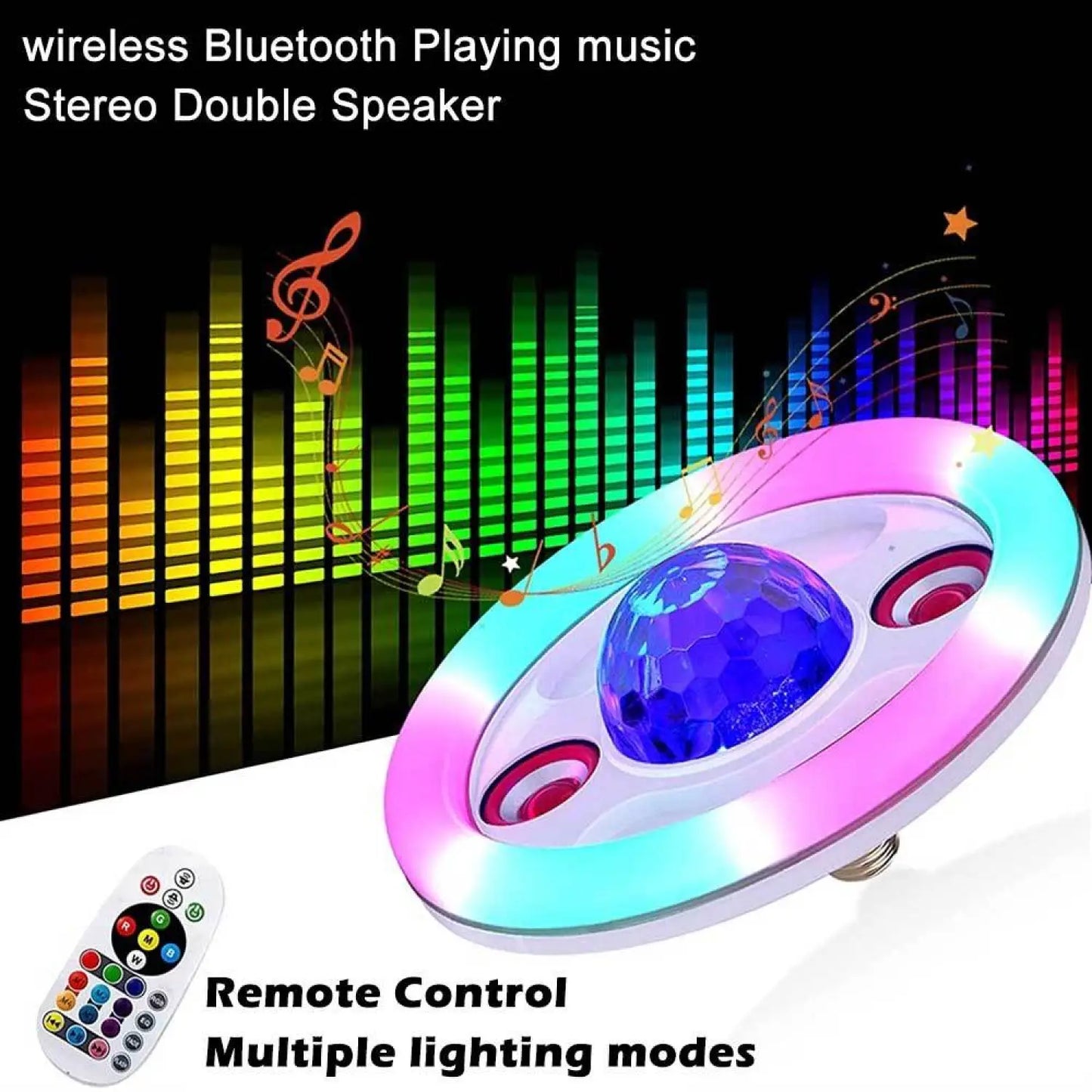 Bluetooth Music Bulb Magic Ball Stage Sound Light 12V Hanging Light