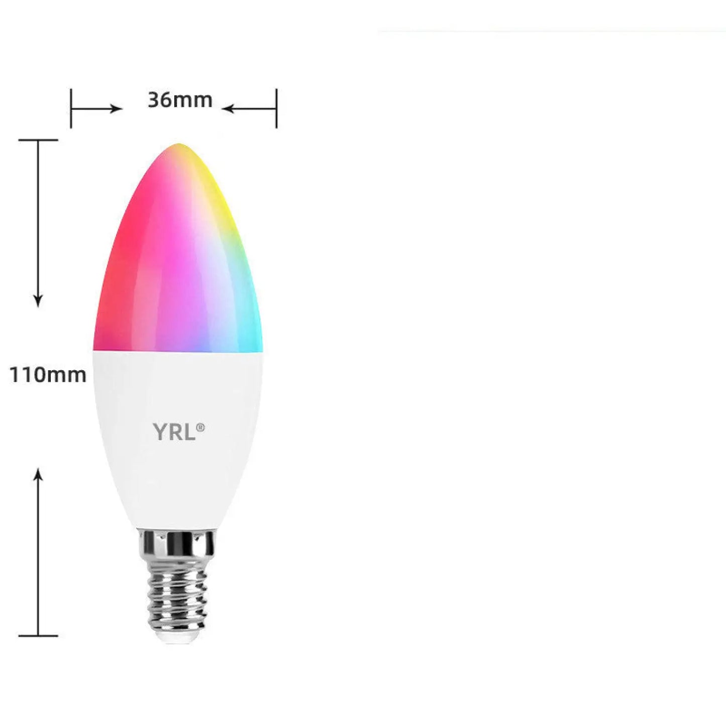 Smart LED Lamps | E14 RGB CW WW Dimmable Bulb with Voice Control - Photo Color / RGB / 220V US - LED bulb