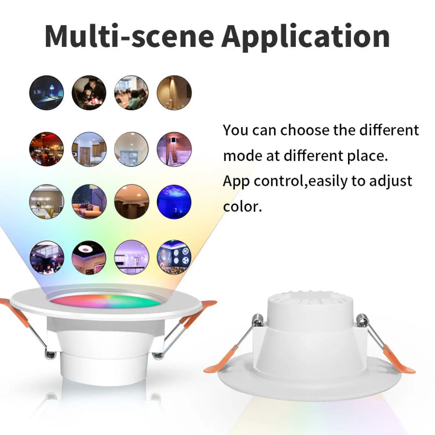 Graffiti Bluetooth Smart Downlight Voice Control Full Color Dimming Speaker Five way Light 12V Hanging Light
