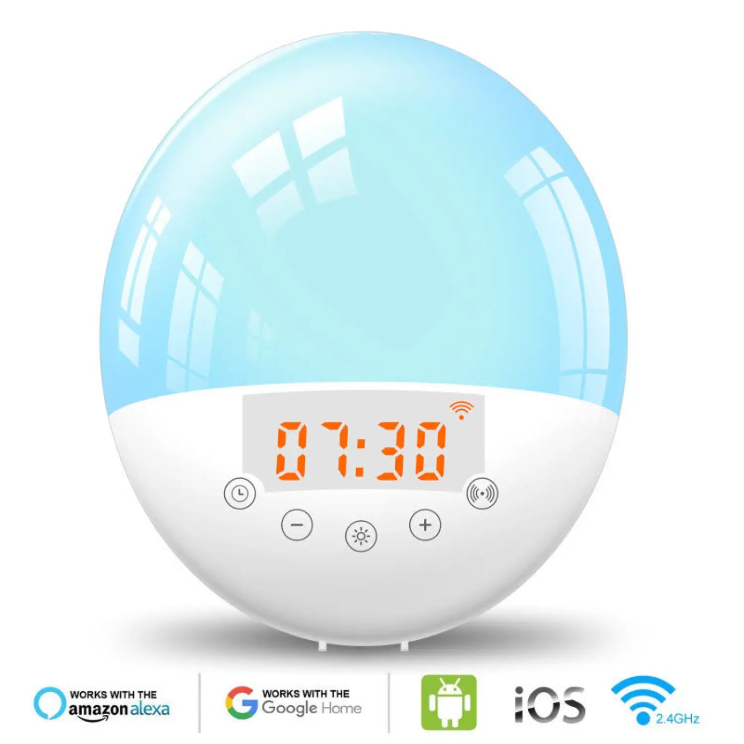Smart Wakeup Light Alarm Clock with Sunrise Simulation and Voice Control - US Version - Light Fixture