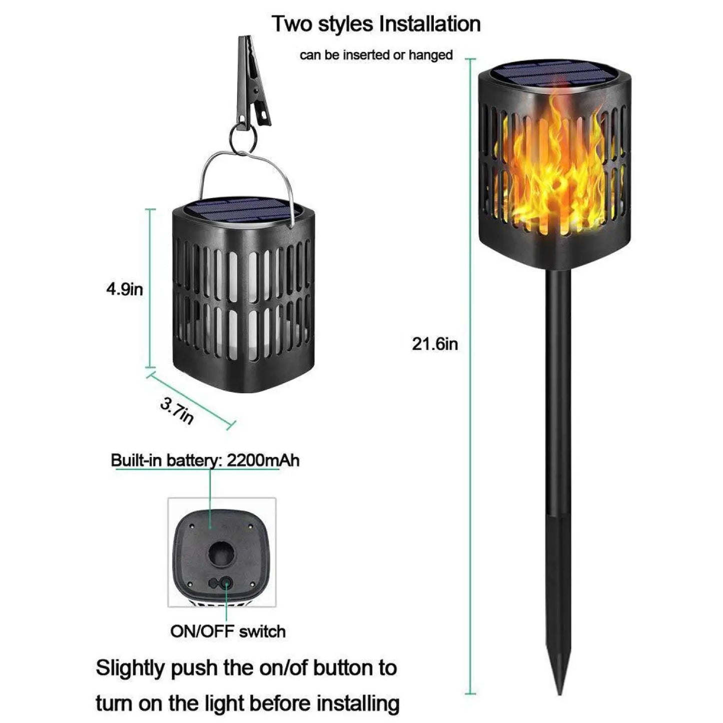 Solar Decoration Light - Outdoor Landscape Lighting - Black - Solar Light