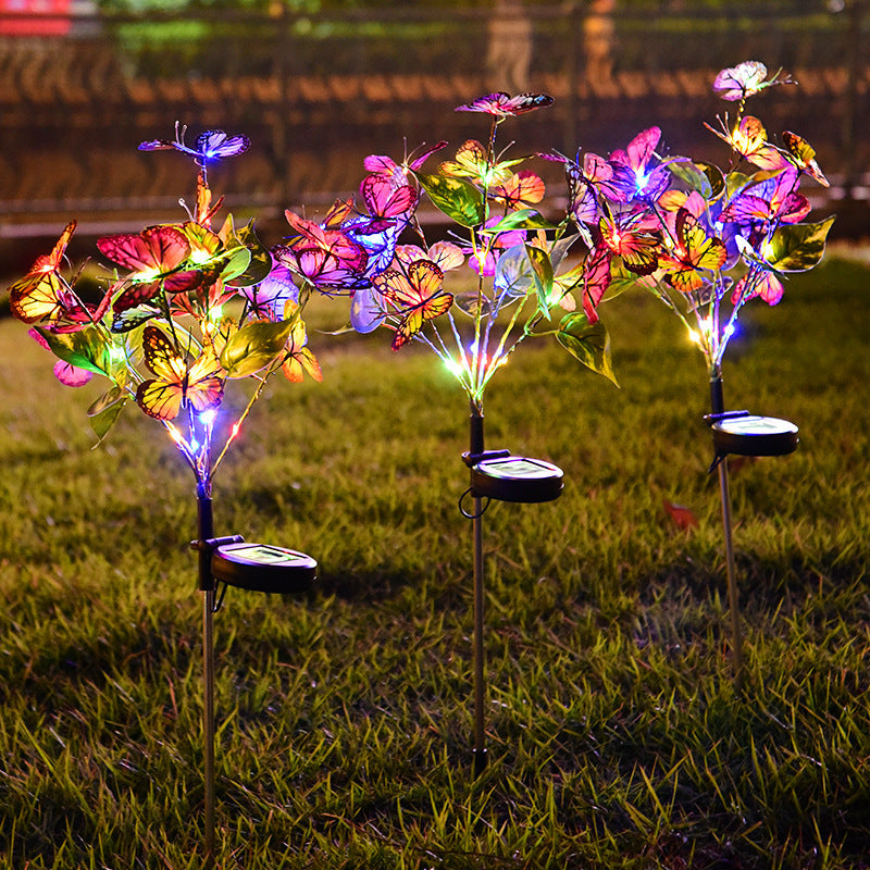 Solar LED Light for Outdoor Garden & Courtyard with Butterfly Design Lawn Lamp 12V Hanging Light