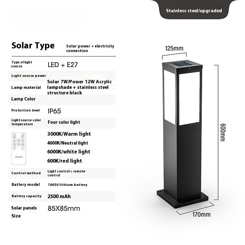 Solar Powered Yard Light for Stylish Outdoor Illumination