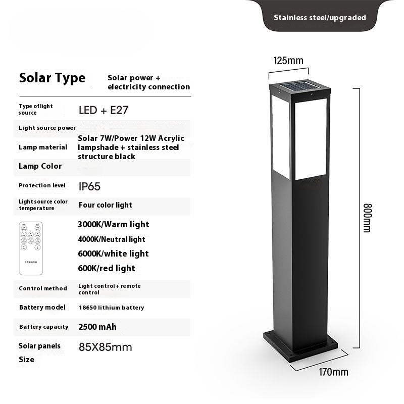 Solar Powered Yard Light for Stylish Outdoor Illumination