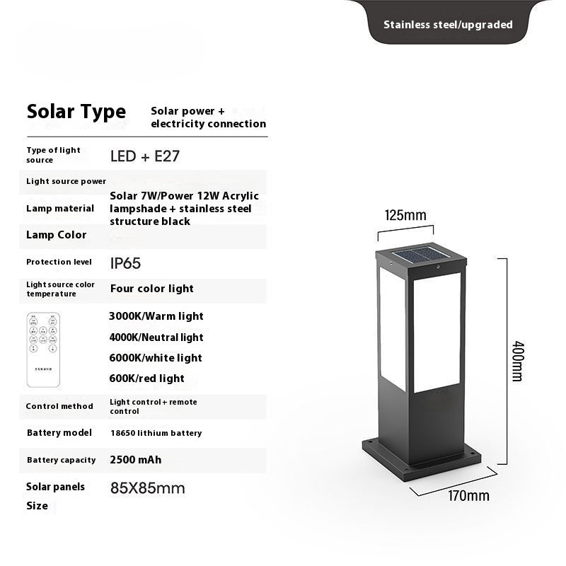Solar Powered Yard Light for Stylish Outdoor Illumination