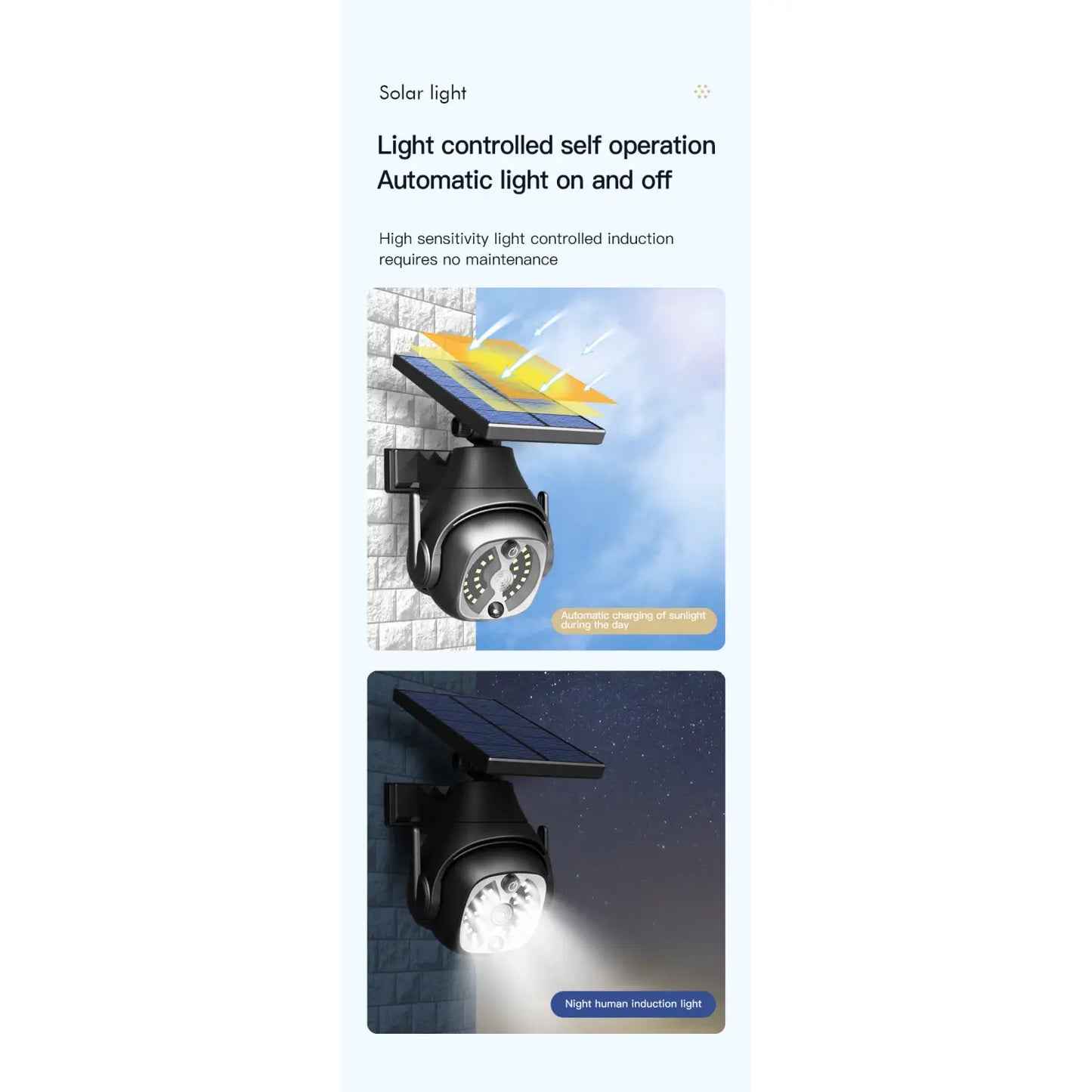 Solar Wall Lights for Outside with Waterproof & Motion Sensor - Well Light
