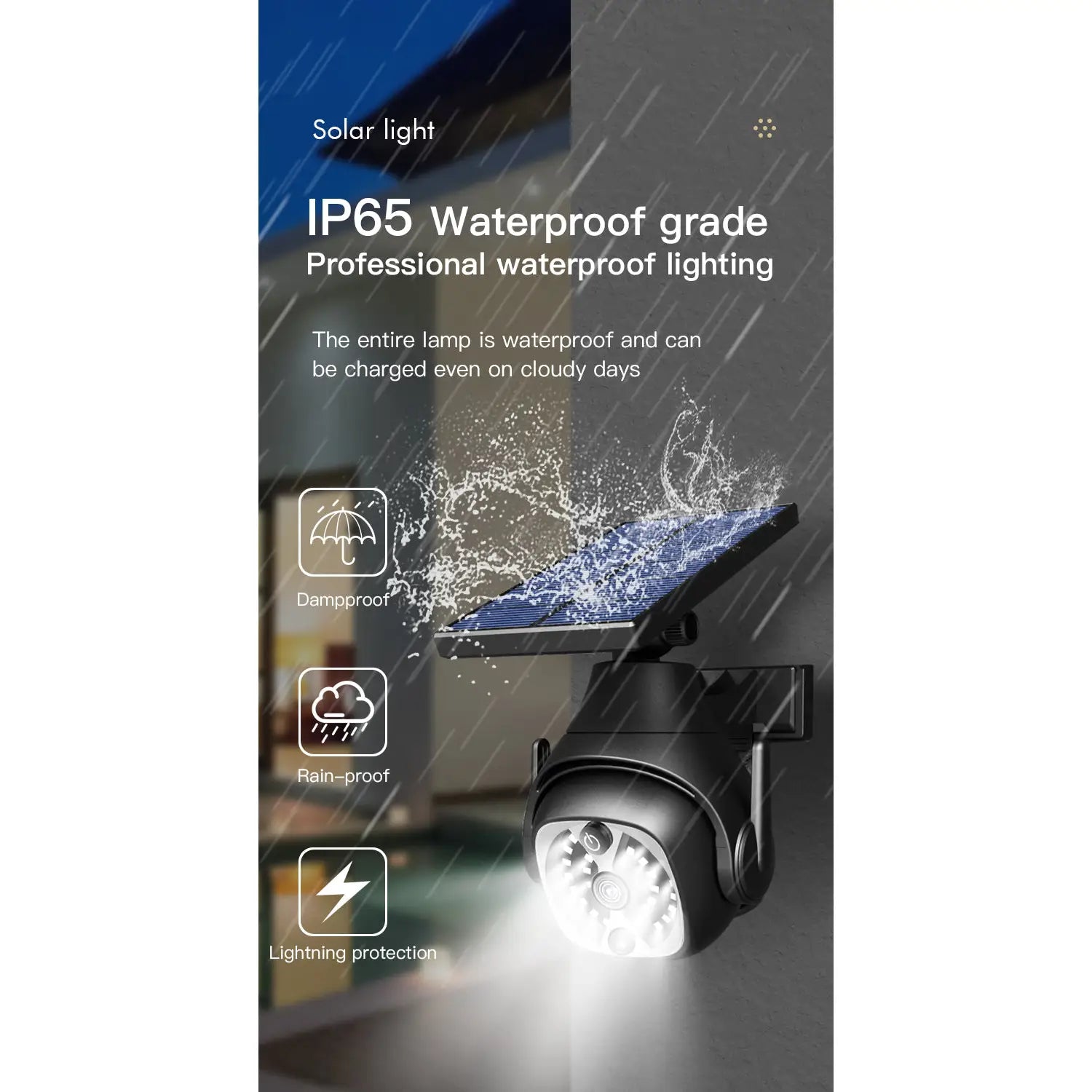 Solar Wall Lights for Outside with Waterproof & Motion Sensor - Well Light