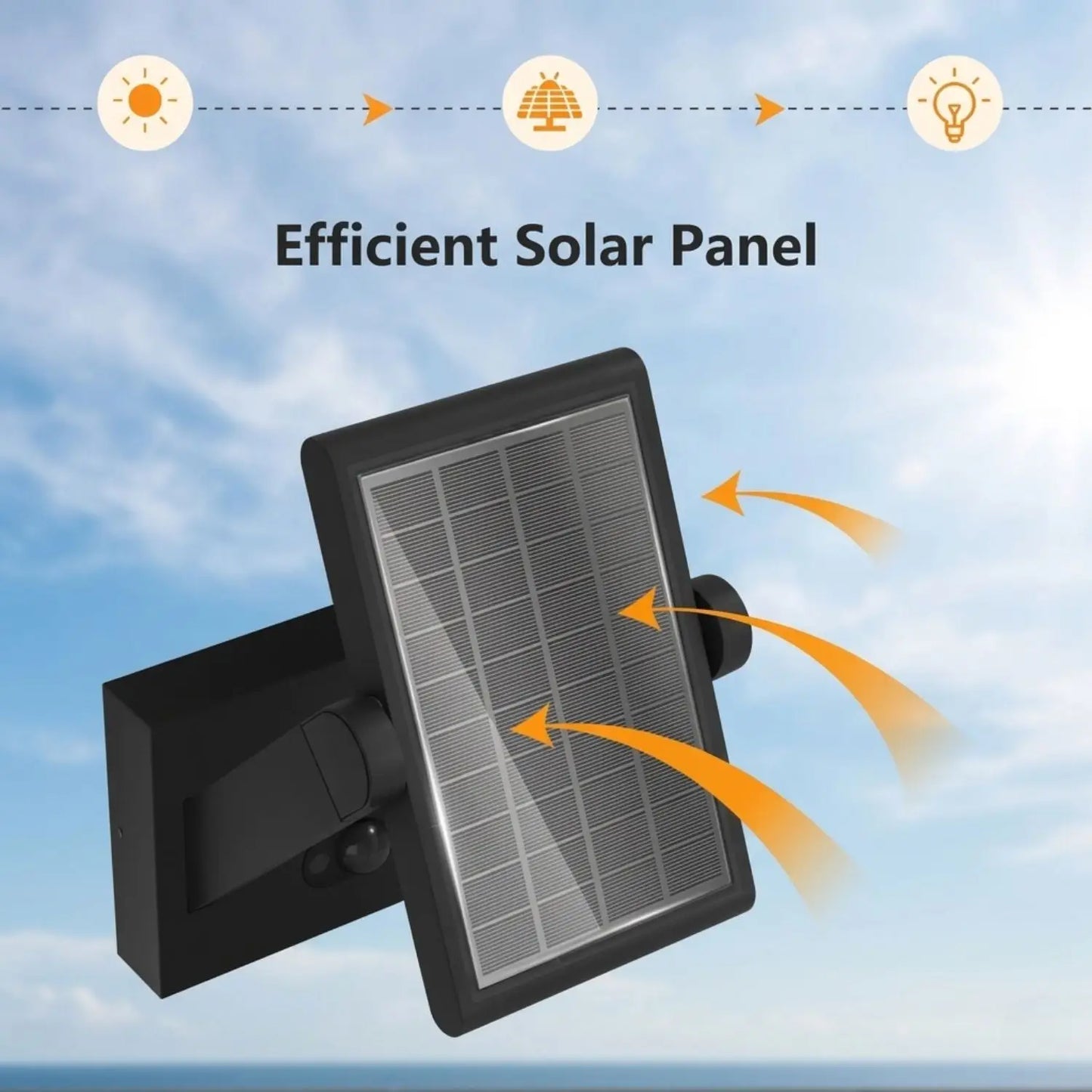 Solar Wall Mount Lights with Motion Sensor & Waterproof - Black - Outdoor Wall Lights