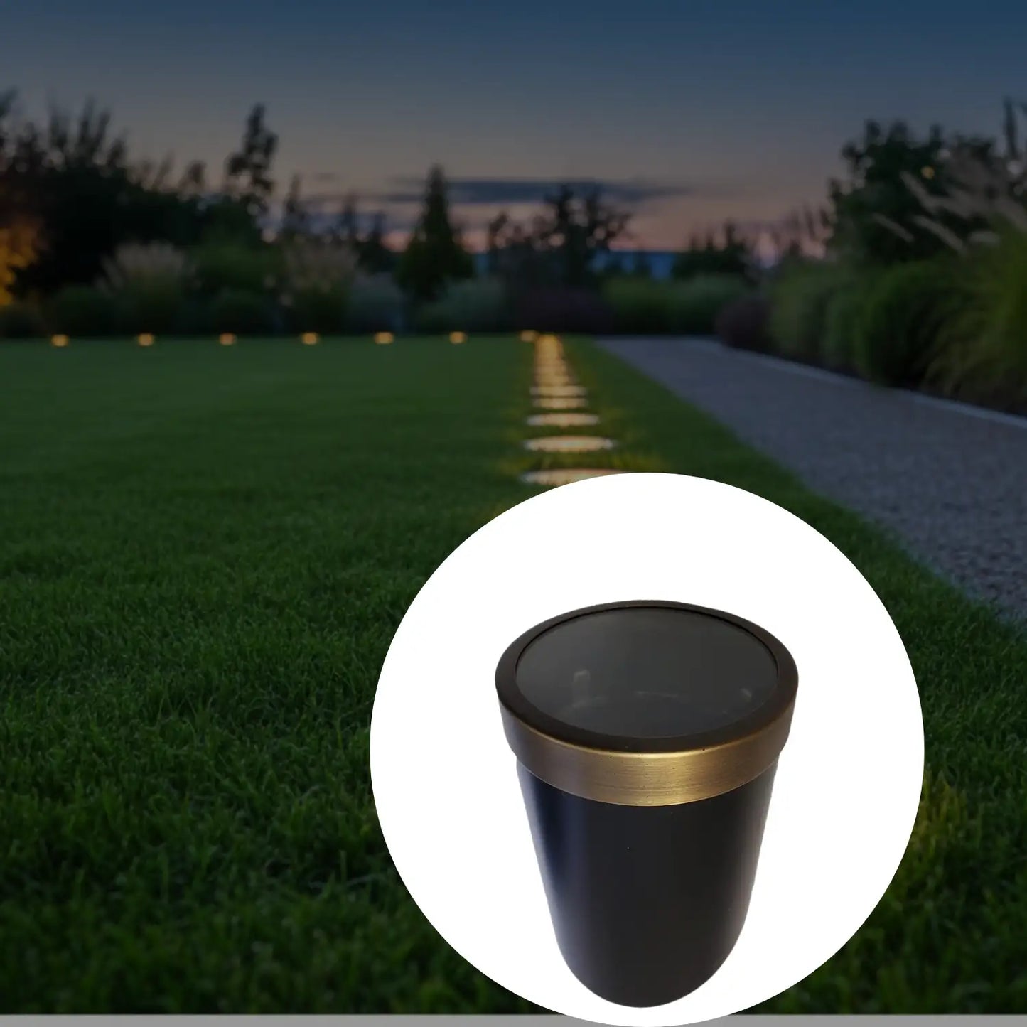 Solid Brass Flat PAR36 In-ground Well Light Cover Kit - Flat / Oil Rubbed Bronze - Well Light