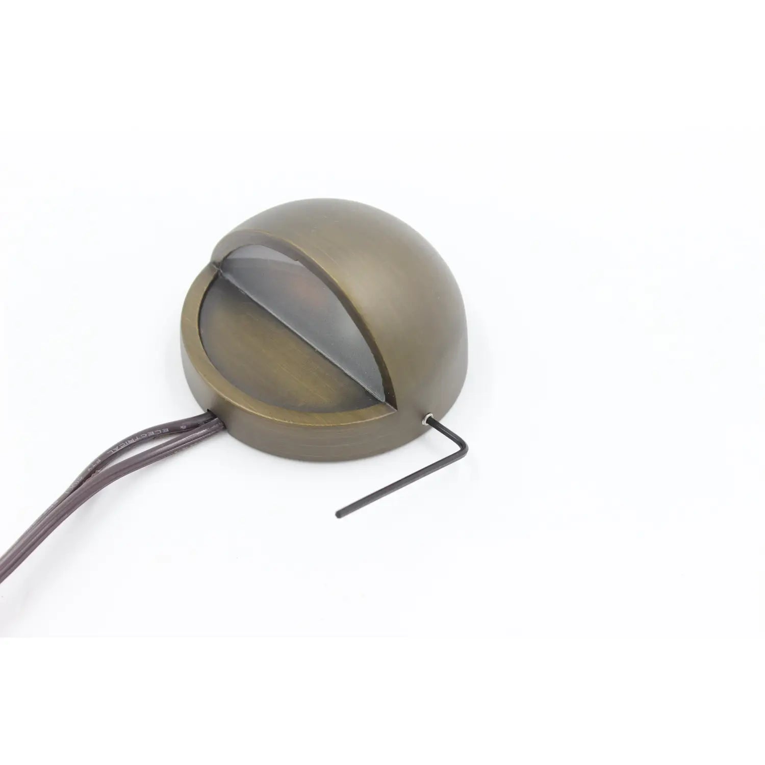 Solid Brass Half Moon Puck Light Fixture - Deck Light