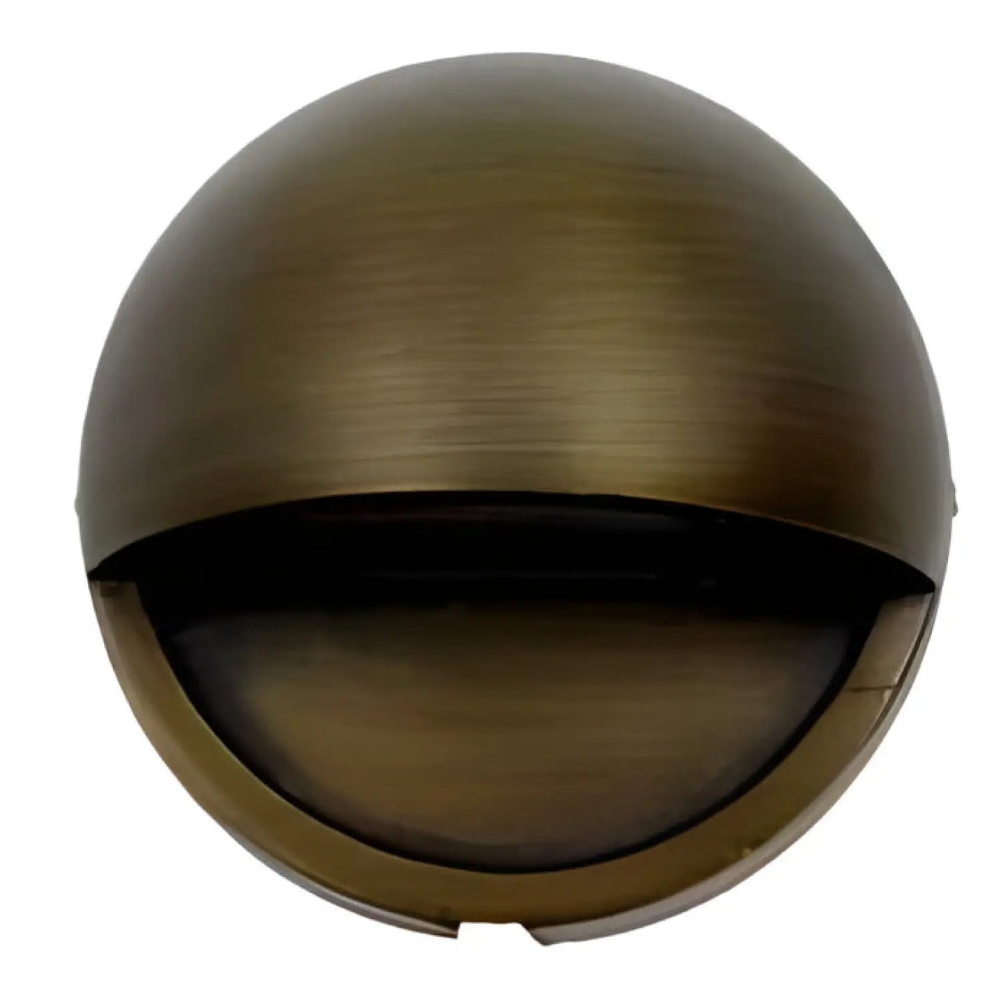 Solid Brass Half Moon Puck Light Fixture - No Bulb - Deck Light